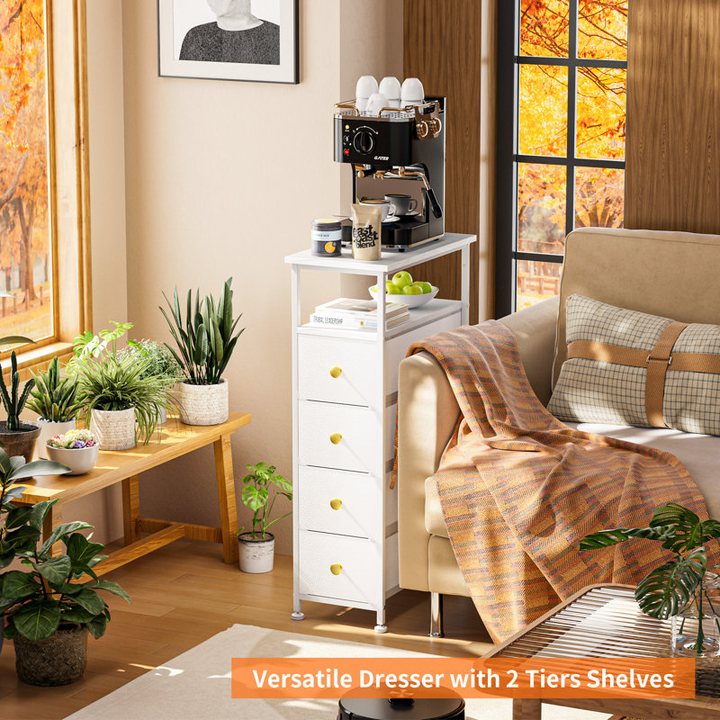 Narrow tall nightstands with drawers sales